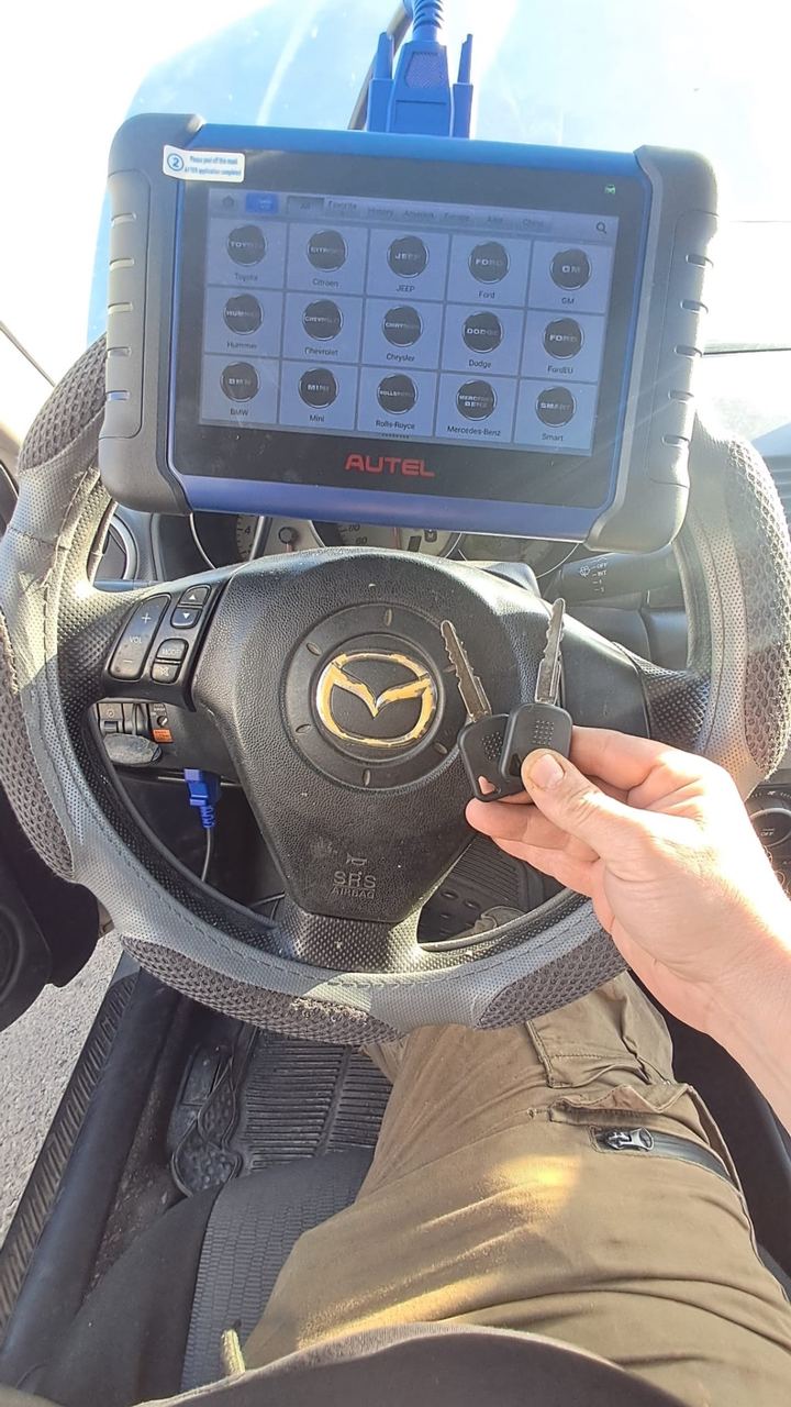 קידוד מפתח למאזדה דרך שקע OBD